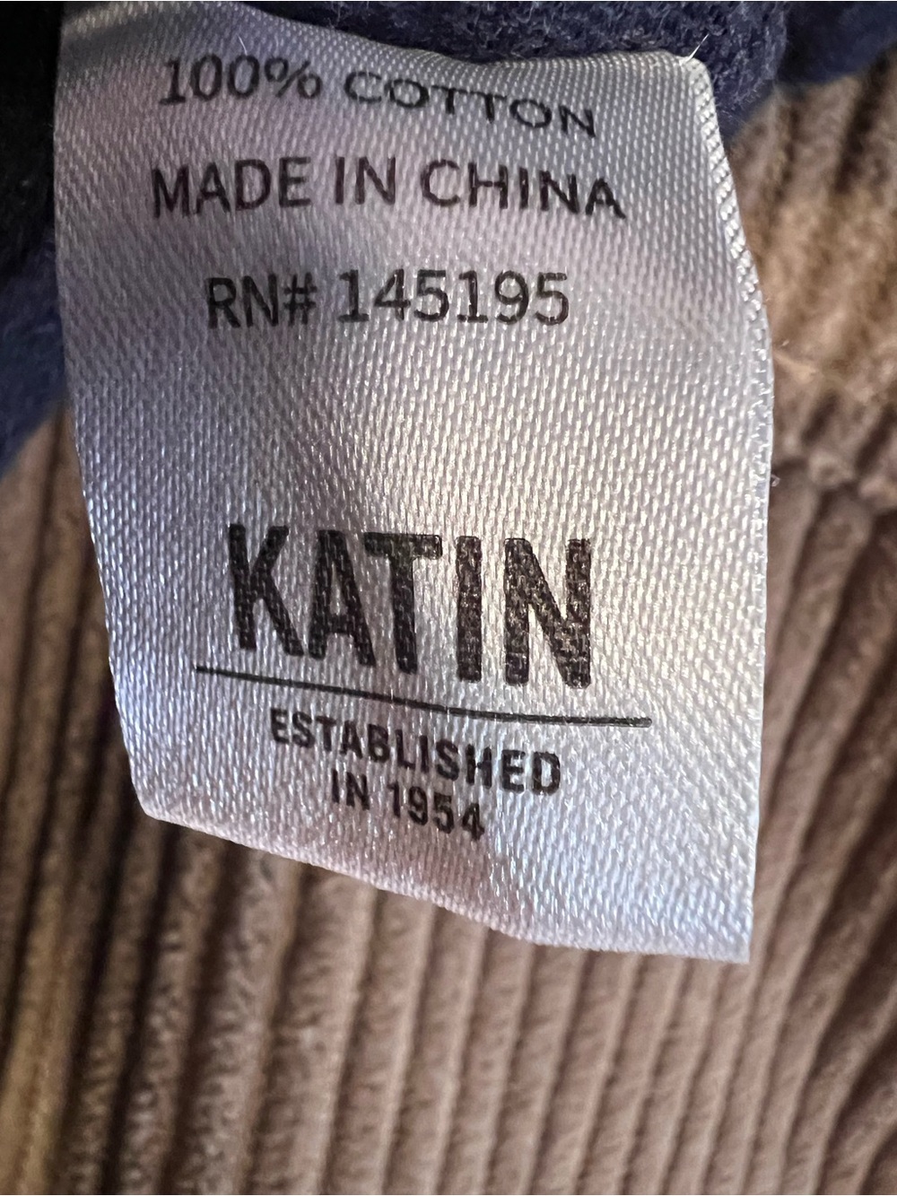 Katin Kane Corduroy Jacket Men Size L Shell Full Zip Taupe Khaki Brown Shacket - Picture 6 of 16